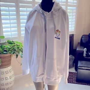 L.A. Rams White Zip-Up Sweater with Classic Knit Design